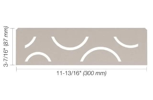 Schluter - SHELF-N Rectangular Shelf for Niche Curve Design - Aluminum Greige