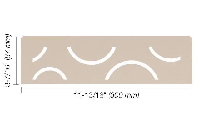 Schluter - SHELF-N Rectangular Shelf for Niche Curve Design - Aluminum Cream