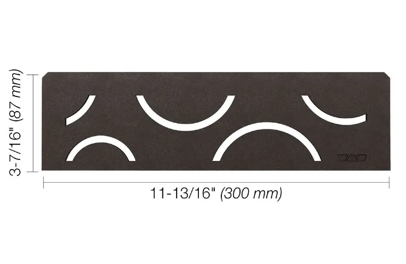 Schluter SHELF-N Rectangular Shelf for Niche Curve Design Aluminum Dark Anthracite