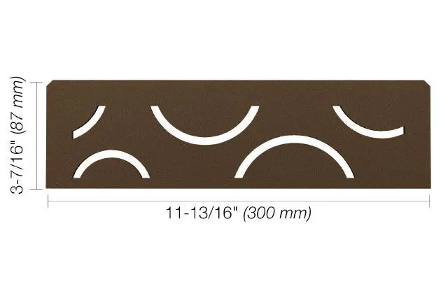 Schluter - SHELF-N Rectangular Shelf for Niche Curve Design - Aluminum Bronze