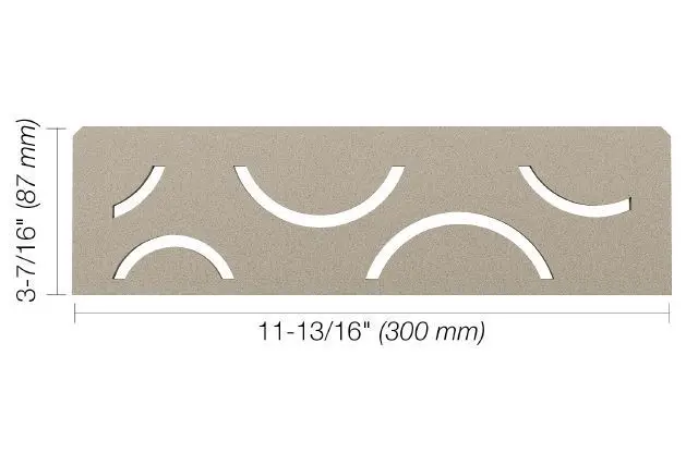Schluter - SHELF-N Rectangular Shelf for Niche Curve Design - Aluminum Stone Grey