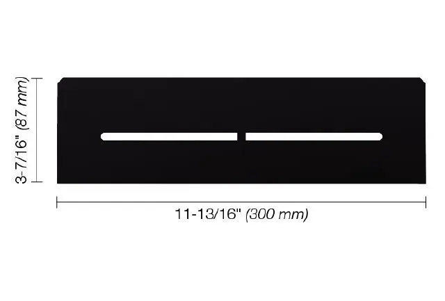 Schluter - SHELF-N Rectangular Shelf for Niche Pure Design - Aluminum Matte Black