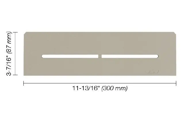 Schluter - SHELF-N Rectangular Shelf for Niche Pure Design - Aluminum Greige