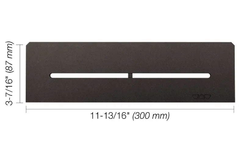 Schluter - SHELF-N Rectangular Shelf for Niche Pure Design Aluminum Dark Anthracite