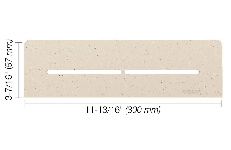 Schluter - SHELF-N Rectangular Shelf for Niche Pure Design Aluminum Ivory
