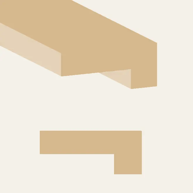 Vidar Hardwood American Oak Wheat Berry Matte Stair Nose 94-1/2" (Pack of 2)