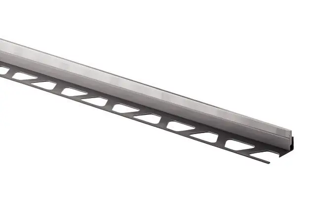 Schluter - SHOWERPROFILE-SB Two-Part Shower Profile with Tapered Edge Stainless Steel (V2) 1/2" (12.5 mm) x 63"