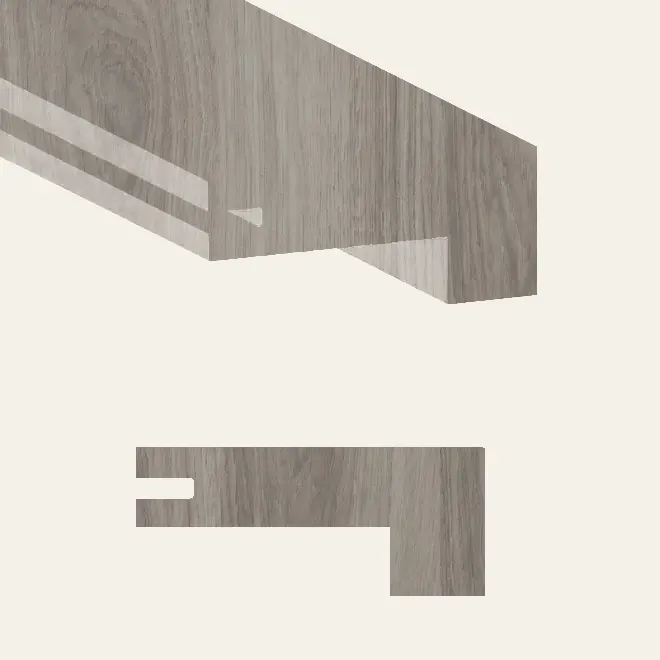Next Floor Vinyl Wildwood Weathered Hickory Stair Nose 94-1/2"