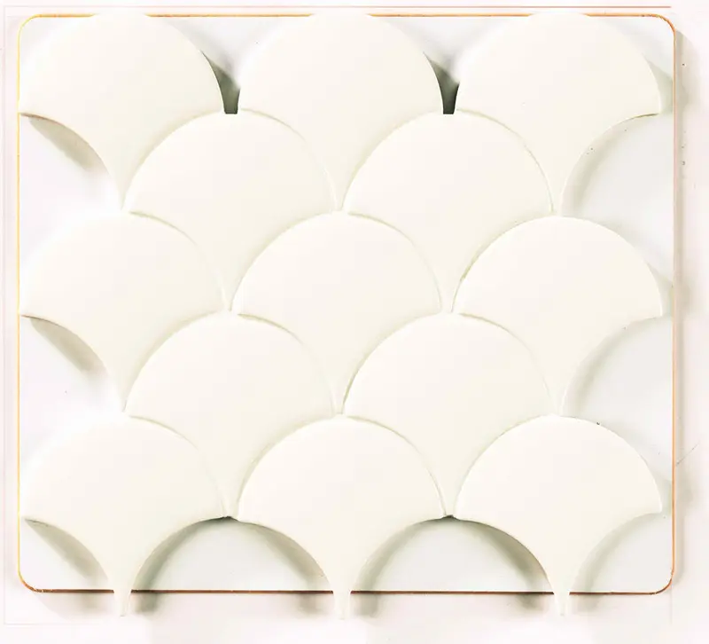 Italbec Wall Tiles Squama Rice Glossy 3" x 5"