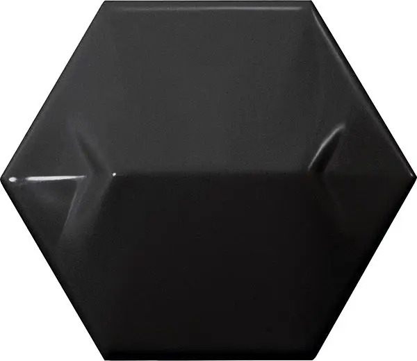 Centura Wall Tiles Magical 3 Star Black Glossy 4" x 5"