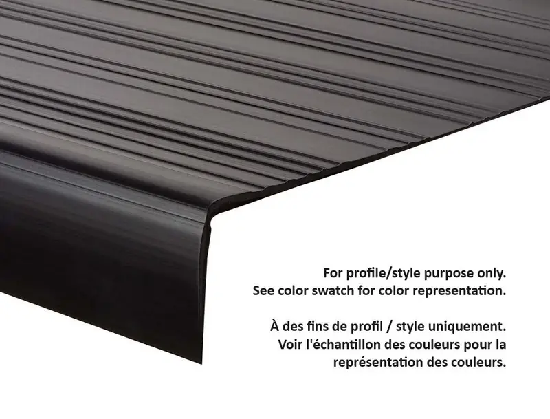 M-D PRO - Heavy-Duty Vinyl Stair Tread with Single Abrasive Virgin PVC #ST080 Fawn 2" (51 mm) x 12-1/4" x 48"
