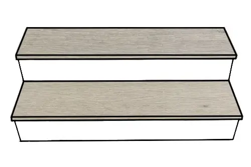 Vidar Hardwood American Oak Moon Light Matte Stair Tread 37"