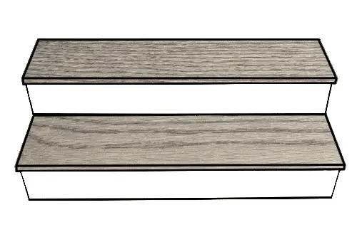 Vidar Hardwood Flooring American Oak Macaroon Stair Tread 10-1/4" x 37"