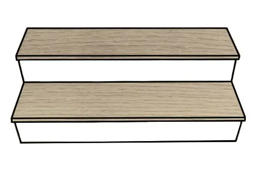 Vidar Hardwood American Oak Honey Wheat Matte Stair Tread 44"