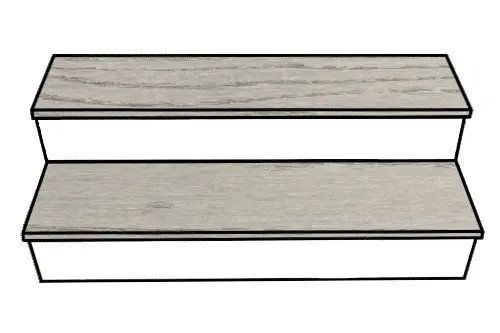 Vidar Hardwood American Oak Smoke Grey (Coyote) Matte Stair Tread 44"