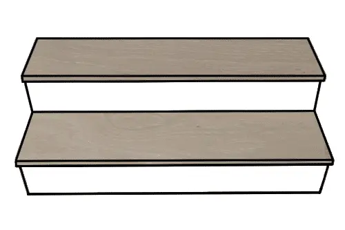 Vidar Hardwood American Oak Snow White Matte Stair Tread 44"