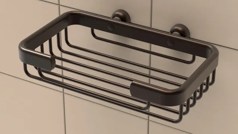 TileWare - Rectangular Soap Basket Promessa Series Oil Rub Bronze