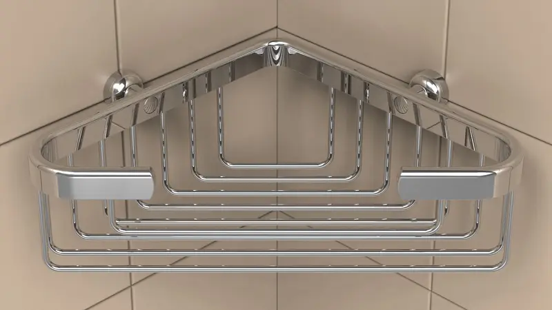 TileWare - Deep Corner Soap Basket Promessa Series Polished Chrome