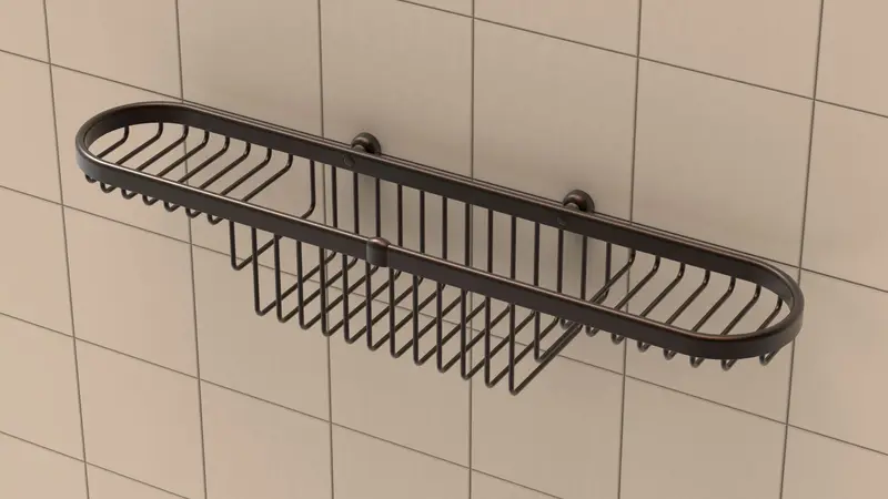 TileWare - Combination Basket Promessa Series Oil Rub Bronze With Wall Anchor