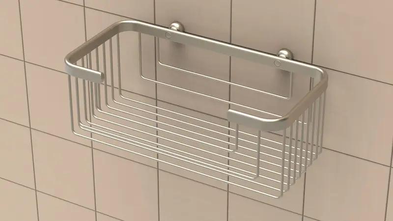 TileWare - Extra Deep Corner Shampoo Basket Promessa Series Brushed Nickel