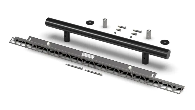 TileWare - Straight Grab Bar Victoria Series ADA Matte Black Contemporary 18"