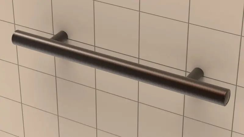 TileWare - Straight Grab Bar Victoria Series ADA Oil Rub Bronze Traditional 18"
