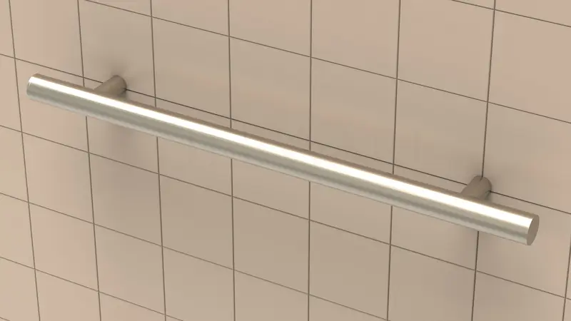 TileWare - Straight Grab Bar Victoria Series ADA Brushed Nickel Contemporary 24"