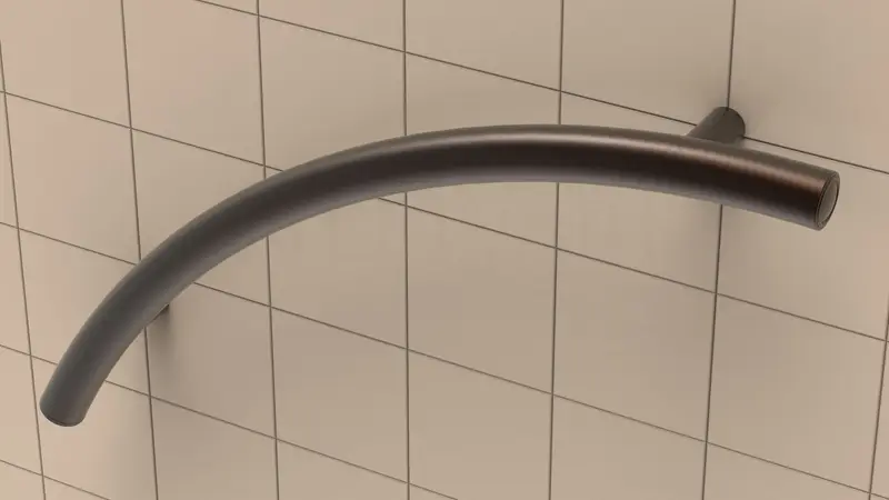 TileWare - Curved Grab Bar Victoria Series ADA Oil Rub Bronze Traditional 24"