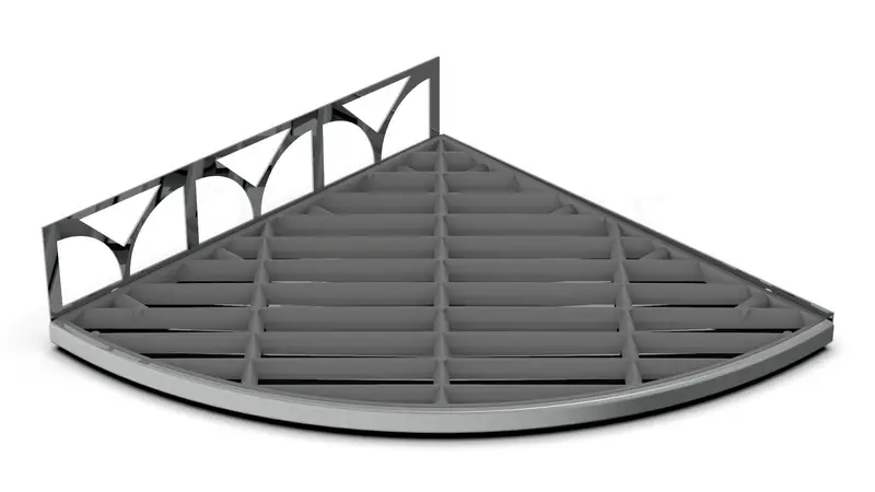 TileWare - Claddy-T Shelf Series Structural Surfaces Polished Stainless (Tile-over Tray)