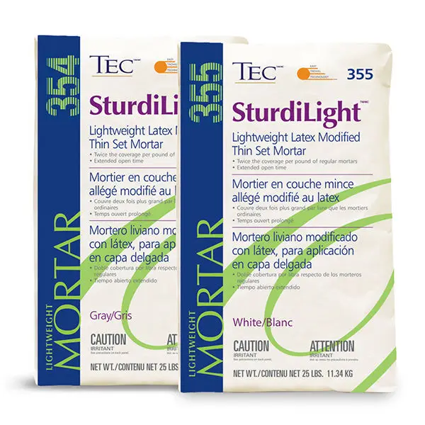 Tec Lightweight Latex-Modified Thin Set Mortar StrudiLight White 25 lb