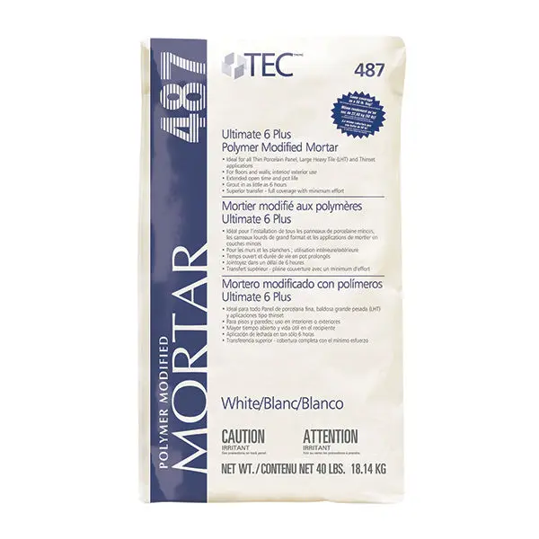 Tec Polymer Modified Mortar Ultimate 6 Plus White 40 lb