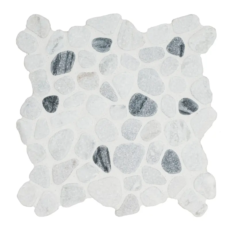 MSI Surfaces Mosaic Black and White-Cool Tumbled 12" x 12"