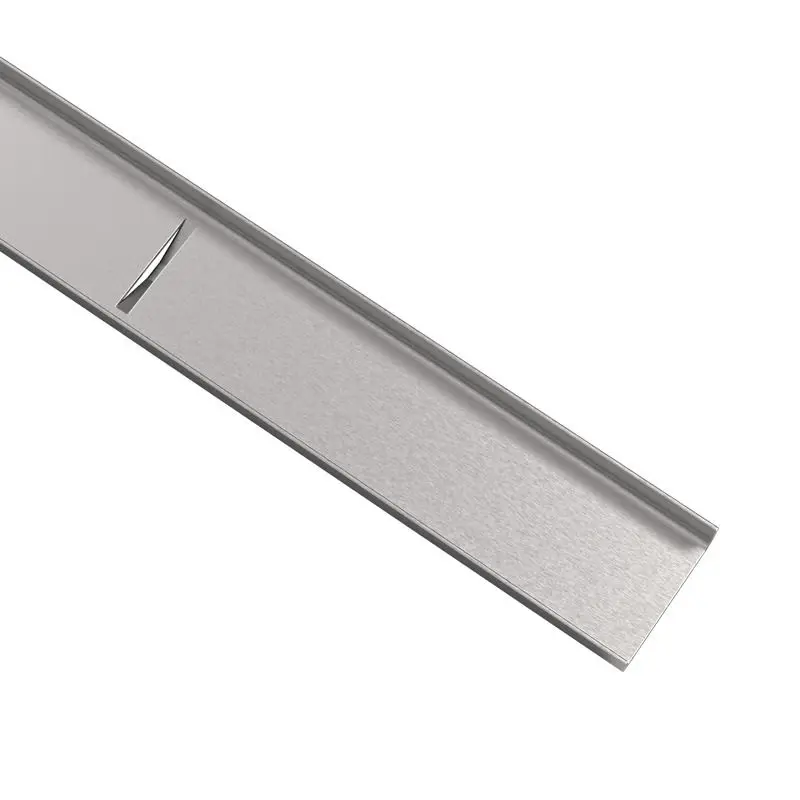 Oatey - Linear Drain Cover QucikDrain with Tile-In Grate Design Brushed 304 Stainless Steel 1-3/8" x 48"