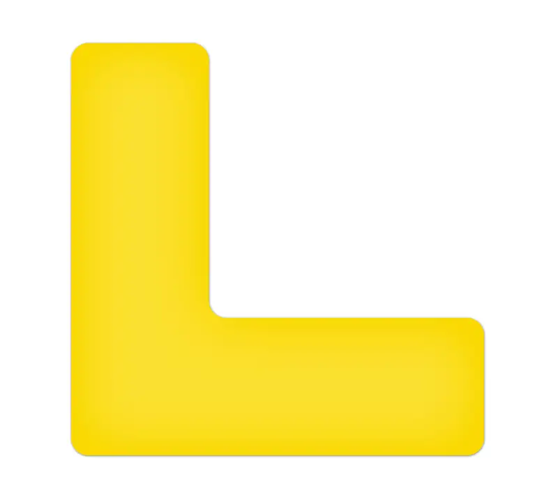 Incom - Yellow Tuff Mark "L" Shape - pack of 20