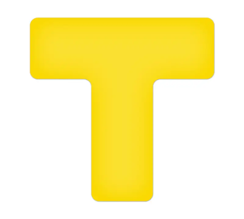 Incom - Yellow Tuff Mark "T" Shape - pack of 20