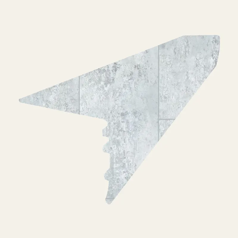 Armstrong Vinyl Alterna #D7189 White Vague Overlap Stairnose 94"