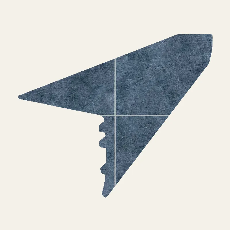 Armstrong Vinyl Alterna #D4179 Denim Blue Overlap Stairnose 94"