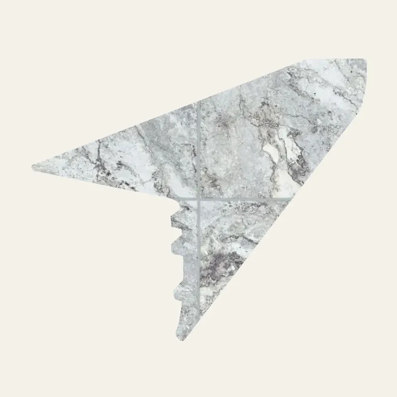 Armstrong Vinyl Alterna #D4014 Muslin Grey Overlap Stairnose 94"