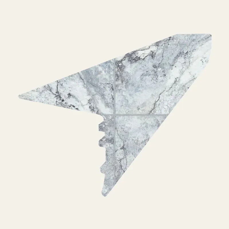 Armstrong Vinyl Alterna #D4015 Fog Lapis Overlap Stairnose 94"