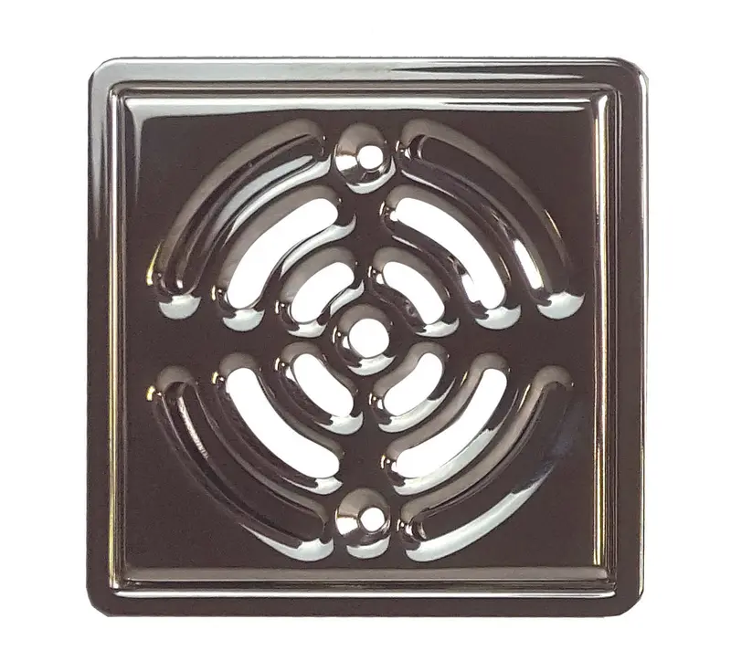 Prova - Drain Grate, Chrome - 4" x 4"