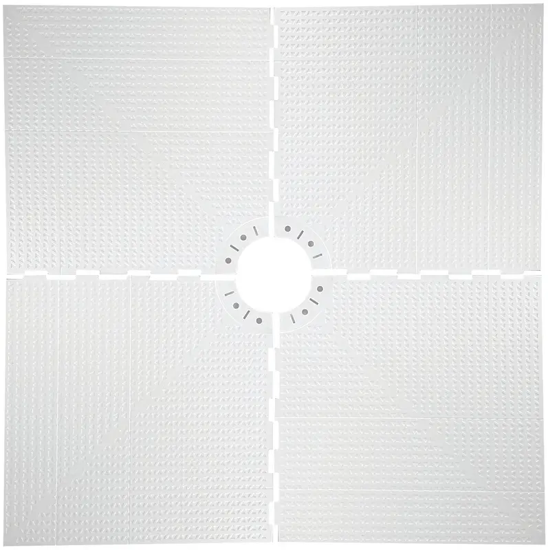 Prova - Curbless Prefabricated Sloped Pan with Center Drain Outlet Prova-Mat Pan Liner - 60" x 60"