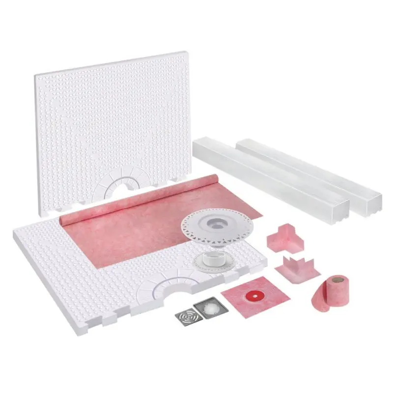 M-D PRO - 4'x4' Center Shower Kit W/Graphite Grate
