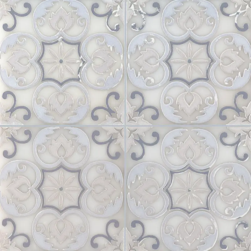 MSI Surfaces Wall Tiles Tetris Florita White-Cool Polished 6" x 6"
