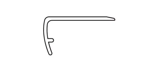 Armstrong Vinyl American Charm 6 #U5032 Silver Mist Overlap Stairnose 94" (Pack of 5)