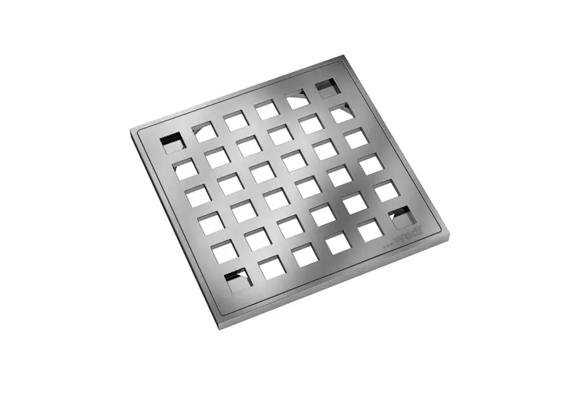 Wedi - Brushed Stainless Steel Drain Cover - 4" x 4"