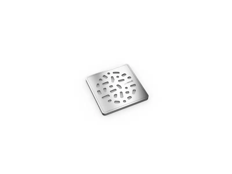 Wedi - Fundo Square Drain Cover Set 3.1 - Pebbles Design - 4" × 4"