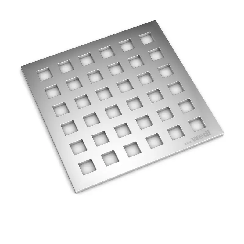 Wedi - Fundo Chrome Drain Cover Set - 4" x 4"
