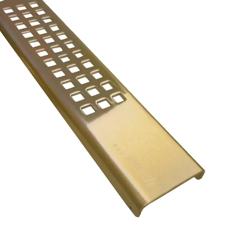 Wedi - Linear Drain Grate Fundo BP35 Stainless Steel Brushed Brass 1-13/16" x 35-1/16"