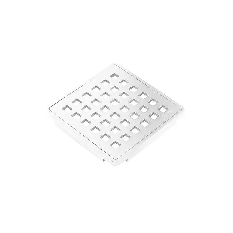 Wedi - Drain Grate Fundo Stainless Steel Matte White 3-3/4" x 3-3/4"