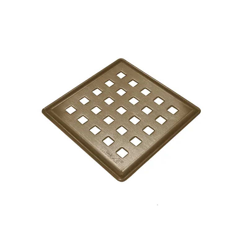 Wedi - Drain Grate S-DRY DCORB Stainless Steel Brushed/Buffed Oil Rubbed Bronze 3-3/4" x 3-3/4"